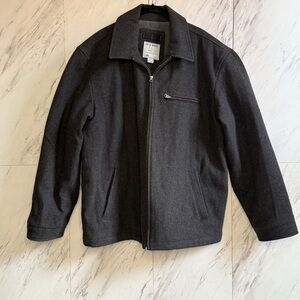 Old Navy Wool Zip Gray Bomber Jacket SZ XXL